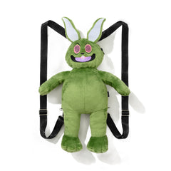 Trippy Rabbit Stuffed Doll Backpack Green