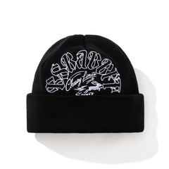 Br Double Sided Artwork Beanie Black