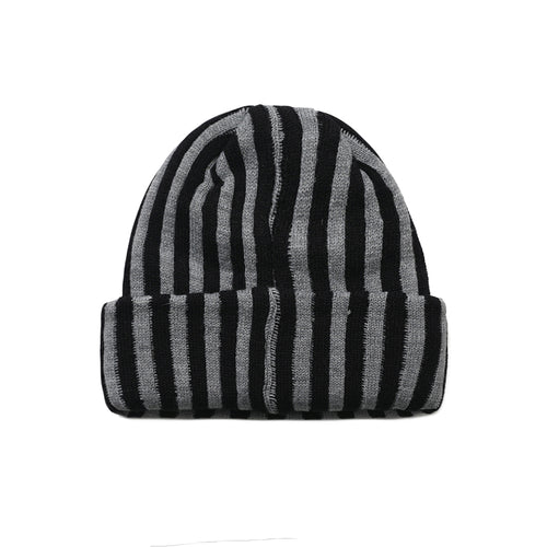 STRIPE BEANIE GRAY