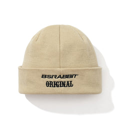 Br Double Sided Artwork Beanie Cream Beige