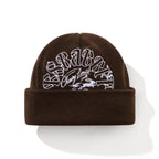 Br Double Sided Artwork Beanie Dark Brown