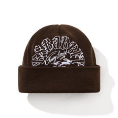 Br Double Sided Artwork Beanie Dark Brown