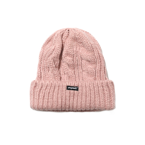 CHUNKY KNIT BEANIE PINK