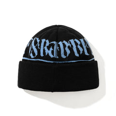 Logo Pattern Beanie Black