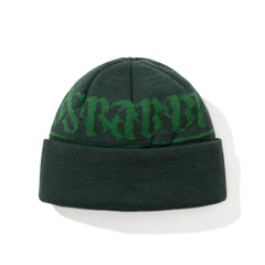 Logo Pattern Beanie Green