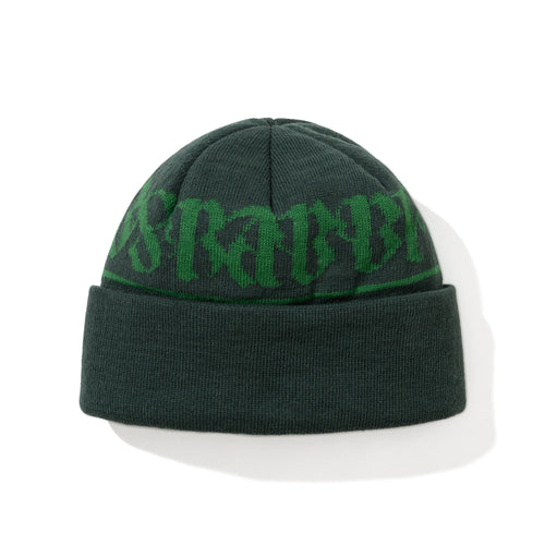 Logo Pattern Beanie Green