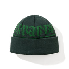 Logo Pattern Beanie Green