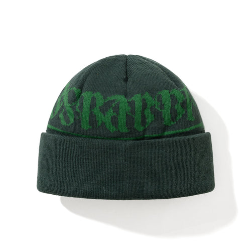 Logo Pattern Beanie Green
