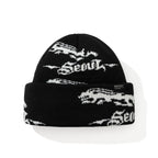 Rabbit Pattern Beanie Black