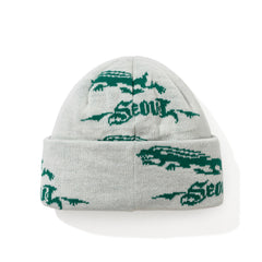 Rabbit Pattern Beanie Cream