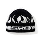Flame Double Sided Artwork Beanie Black