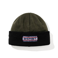 Flame Double Sided Artwork Beanie Ash Green