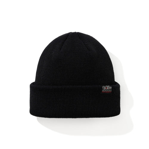 Basic Point Label Beanie Black