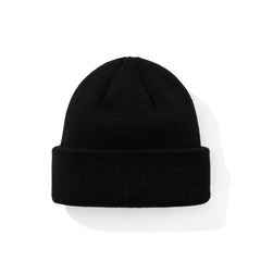 Basic Point Label Beanie Black