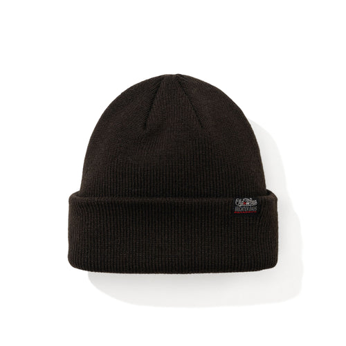 Basic Point Label Beanie Brown