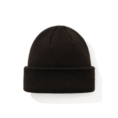 Basic Point Label Beanie Brown