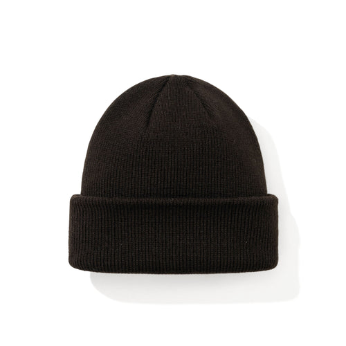Basic Point Label Beanie Brown