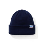 Basic Point Label Beanie Navy