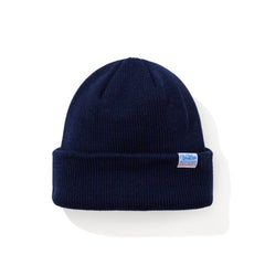 Basic Point Label Beanie Navy