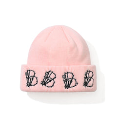 Skeletal Hand B Embr Beanie Indy Pink