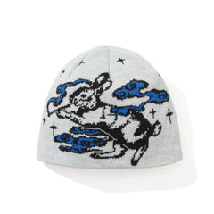Smoking Rabbit Beanie White