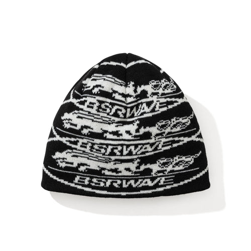 Triple Bsrwave Logo Beanie Black