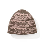 Triple Bsrwave Logo Beanie Light Brown