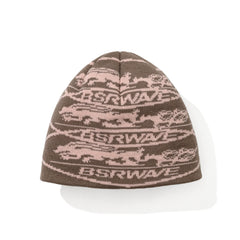 Triple Bsrwave Logo Beanie Light Brown