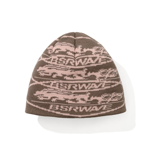 Triple Bsrwave Logo Beanie Light Brown