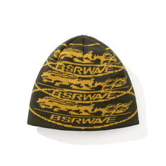 Triple Bsrwave Logo Beanie Ash Khaki