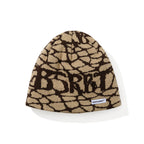 Bsrbt Cracked Pattern Beanie Beige
