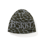 Bsrbt Cracked Pattern Beanie Ash Khaki