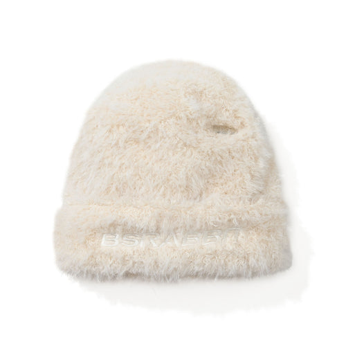 Long Yarn Beanie Cream