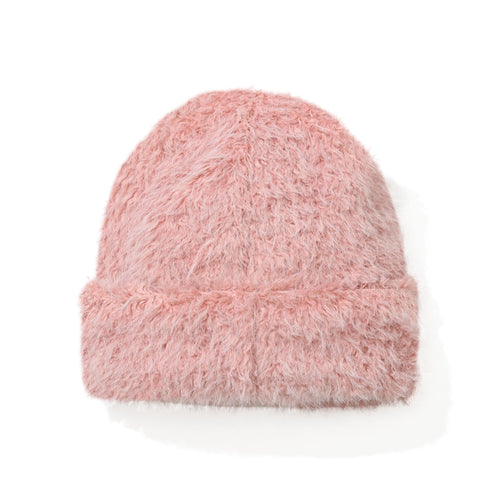 Long Yarn Beanie Pink