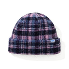 Softly Wool Beanie Purple Check