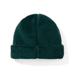 Square Block Rabbit Soft Fur Beanie Green
