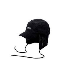 BSW FLEECE EARFLAP CAP BLACK