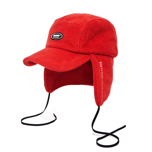 BSW FLEECE EARFLAP CAP RED