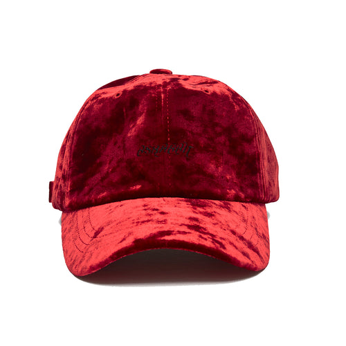 BLING VELVET LOGO CAP RED