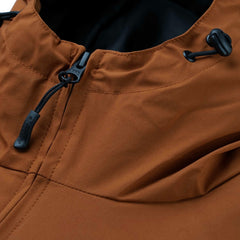 SMOOTH HOODED JACKET CARAMEL