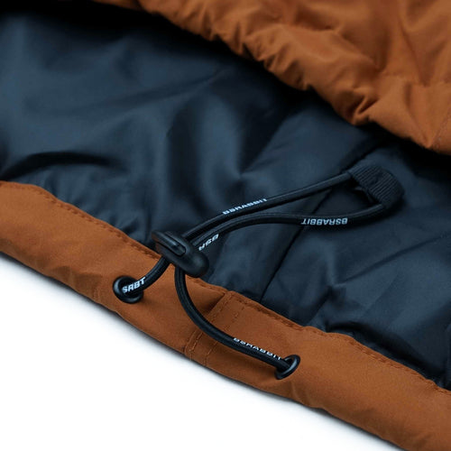 SMOOTH HOODED JACKET CARAMEL