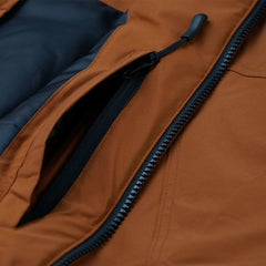 SMOOTH HOODED JACKET CARAMEL