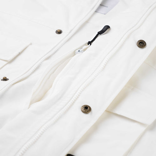 BIG POCKET HOODED JACKET WHITE