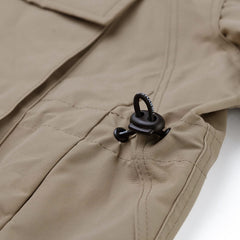 BIG POCKET HOODED JACKET BEIGE