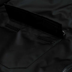 DOUBLE ZIPPER SHIRRING MA-1 JACKET BLACK