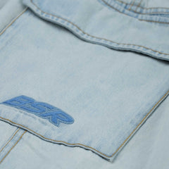 DSXBS SUPER WIDE LINE VENTILATION WAX REAL DENIM PANTS LIGHT BLUE