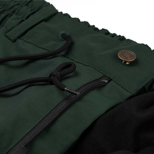 REFINED SUPER WIDE VENTILATION PANTS DARK GREEN