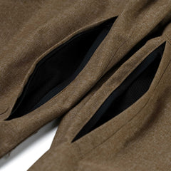 LOGO HERRINGBONE SUPER WIDE VENTILATION PANTS BROWN