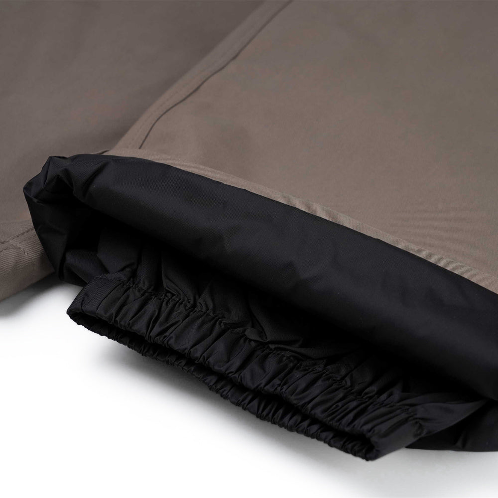 BSRABBIT スーパーワイドパンツ ブラウン LOGO COTTON SUPER WIDE