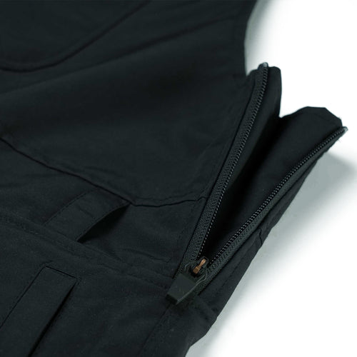 CARGO POCKET WIDE BIB PANTS BLACK